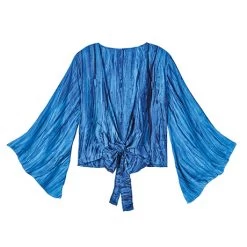 Silky Butterfly-Wing Tie Jacket