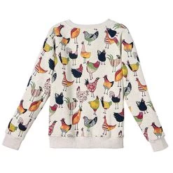 Count Your Chickens Crewneck Sweatshirt Or Zip-Front Hoodie -Fashion Paradise HBS472 SW back