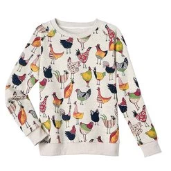 Count Your Chickens Crewneck Sweatshirt Or Zip-Front Hoodie -Fashion Paradise HBS472 SW front