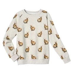 Hop Along Bunnies Crewneck Sweatshirt Or Zip-Front Hoodie -Fashion Paradise HBS512 SW front