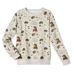 Sweet Hedgehogs Crewneck Sweatshirt Or Zip-Front Hoodie -Fashion Paradise HBS532 SW front