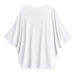 Jersey Slub Cocoon Cardigan -Fashion Paradise HBT402 WH back SIG0324