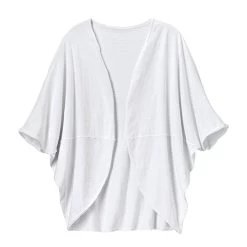 Jersey Slub Cocoon Cardigan -Fashion Paradise HBT402 WH front SIG0324