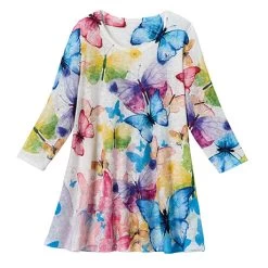 Watercolor Butterflies Tunic