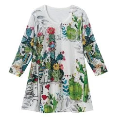 Cactus Cats Tunic