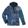 Crazy Quilt Patched Zip Hoodie
