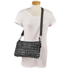 Field Of Flowers Leather Handbag 15 Field Of Flowers Leather Handbag -Fashion Paradise HBT652 black form