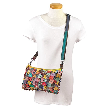 Field Of Flowers Leather Handbag 3 Field Of Flowers Leather Handbag - Image 3