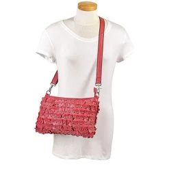 Field Of Flowers Leather Handbag 13 Field Of Flowers Leather Handbag -Fashion Paradise HBT652 red form