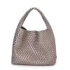 Woven Vegan Leather Handbag