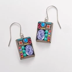 Firefly Amethyst Mosaic Earrings