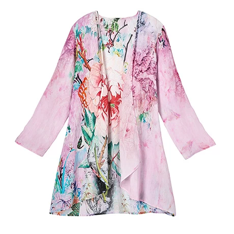 Elegant Floral Open-Front Jacket 1 Elegant Floral Open-Front Jacket