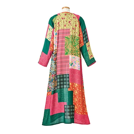 Patchwork Print Kimono Duster 2 Patchwork Print Kimono Duster - Image 2
