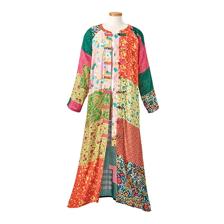 Patchwork Print Kimono Duster 1 Patchwork Print Kimono Duster