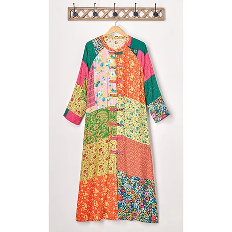 Patchwork Print Kimono Duster 3 Patchwork Print Kimono Duster - Image 3