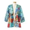 Abstract Poppy Open Front Jacket