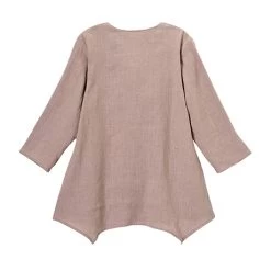 Linen Button Tunic 11 Linen Button Tunic -Fashion Paradise HBT832 CE back SIG0324