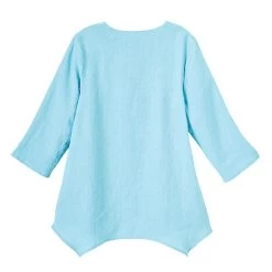 Linen Button Tunic 9 Linen Button Tunic -Fashion Paradise HBT832 PE back SIG0324