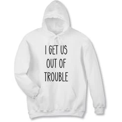 Trouble T-Shirt Or Sweatshirt -Fashion Paradise HBX771 White HOODIE