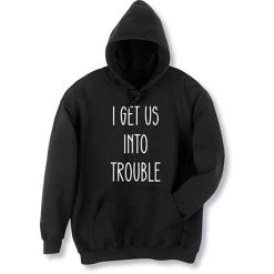 Trouble T-Shirt Or Sweatshirt -Fashion Paradise HBX771 black hoodie