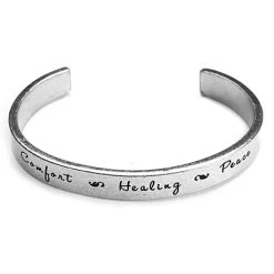 Note To Self Inspirational Lead-Free Pewter Cuff Bracelet -Fashion Paradise HR6062CH