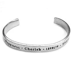 Note To Self Inspirational Lead-Free Pewter Cuff Bracelet -Fashion Paradise HR6062FH