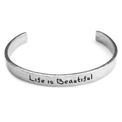 Note To Self Inspirational Lead-Free Pewter Cuff Bracelet -Fashion Paradise HR6062IS