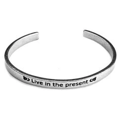 Note To Self Inspirational Lead-Free Pewter Cuff Bracelet -Fashion Paradise HR6062LP