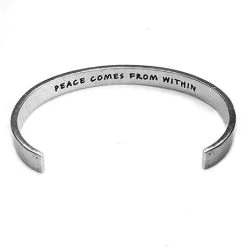 Note To Self Inspirational Lead-Free Pewter Cuff Bracelet -Fashion Paradise HR6062PW B