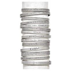 Note To Self Inspirational Lead-Free Pewter Cuff Bracelet