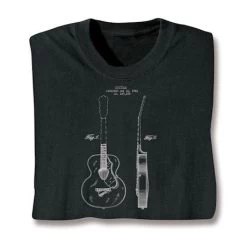 Vintage Patent Drawing Shirts - Guitar -Fashion Paradise HU0501FLD