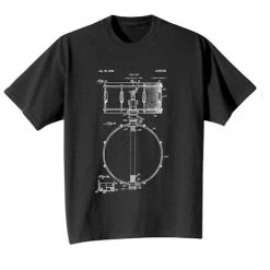 Vintage Patent Drawing Shirts - Drum