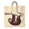 Sloth Tree Branch Cotton Canvas Tote