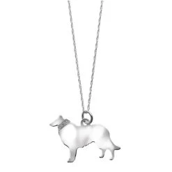 Sterling Silver Dog Breed Necklace -Fashion Paradise HX2252 CE