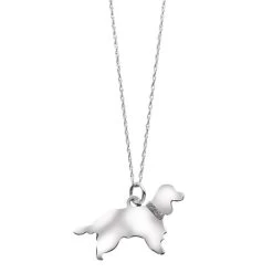 Sterling Silver Dog Breed Necklace -Fashion Paradise HX2252 CS