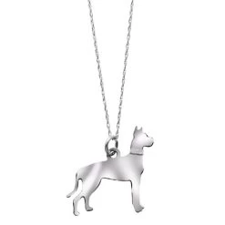 Sterling Silver Dog Breed Necklace -Fashion Paradise HX2252 GD