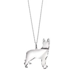 Sterling Silver Dog Breed Necklace -Fashion Paradise HX2252 GS