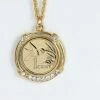Gold -Layered Hummingbird Coin Pendant