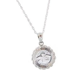 Sterling Silver Guardian Angel Pendant