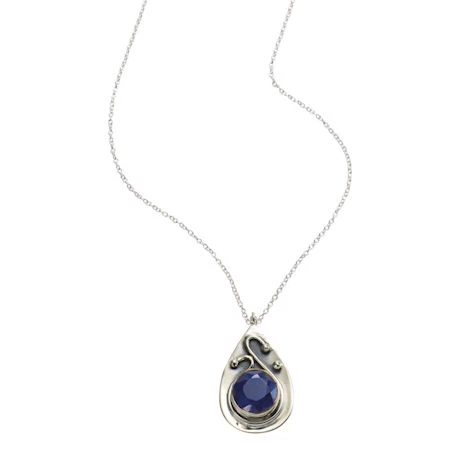 Ruby & Sapphire Swirl Necklace 5 Ruby & Sapphire Swirl Necklace - Image 5