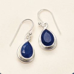 Blue Lapis Teardrop Earrings