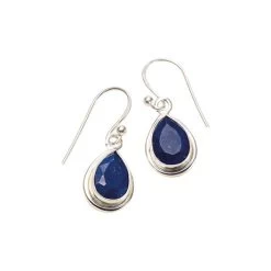 Blue Lapis Teardrop Earrings -Fashion Paradise HZ4907 SILO