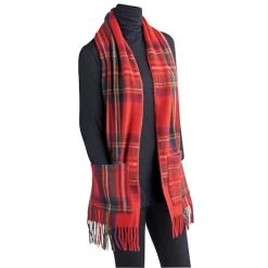 Scottish Tartan Plaid Wool Pocket Scarf - Royal Stewart (Red) 8 Scottish Tartan Plaid Wool Pocket Scarf - Royal Stewart (Red) -Fashion Paradise HZ6462 RED WEB