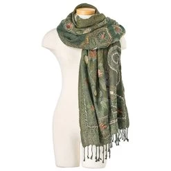 Emerald Garden Embroidered Wrap -Fashion Paradise HZ7447 b