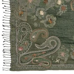 Emerald Garden Embroidered Wrap -Fashion Paradise HZ7447 e