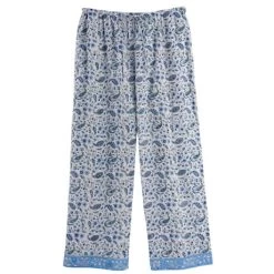 Soft Cotton Lounge Capris - Blue