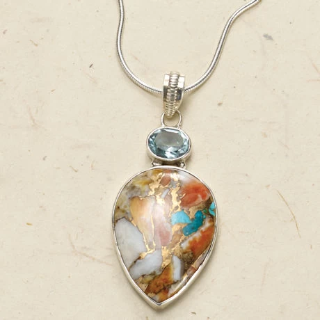 Oyster Copper Turquoise Necklace 1 Oyster Copper Turquoise Necklace