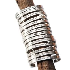 Note To Self Inspirational Lead-Free Pewter Cuff Bracelet -Fashion Paradise KB6089