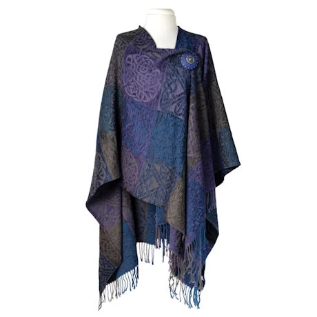 Celtic Knot Chenille Ruana 1 Celtic Knot Chenille Ruana