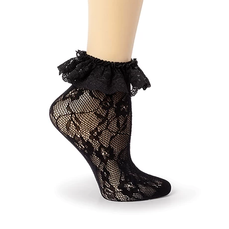 Short And Sweet Ruffled Lace Socks - Set Of 3 1 Short And Sweet Ruffled Lace Socks - Set Of 3